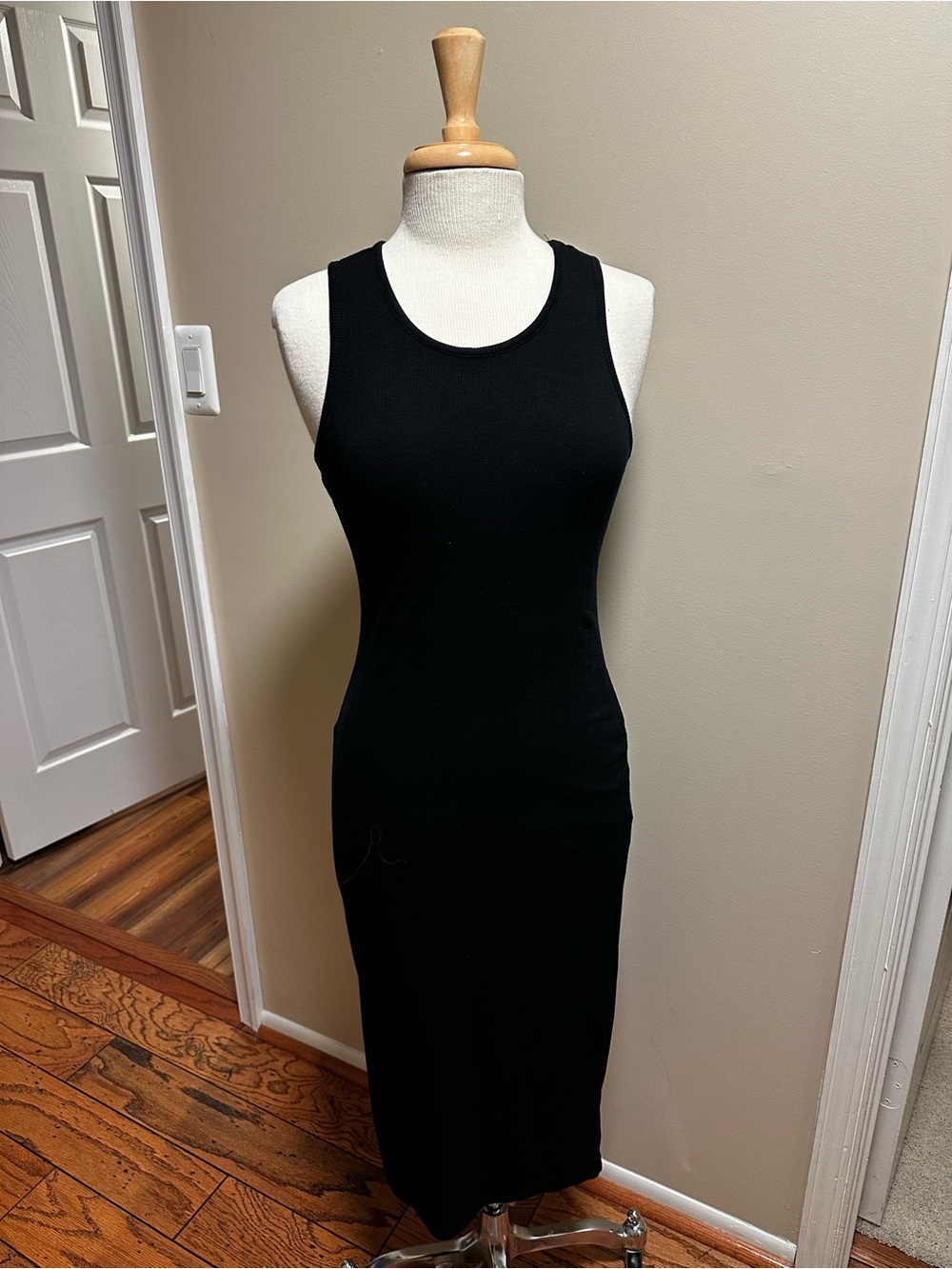 Marine Layer Black Sleeveless Tank Midi Dress
